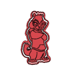 Smart Chipmunk with Glasses Cookie Cutter