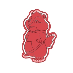 Side Pose Chipmunk Cookie Cutter