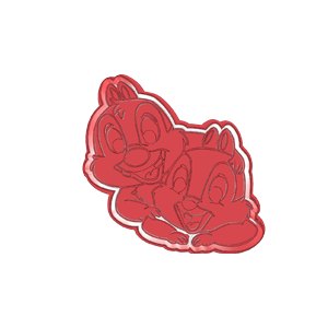Happy Chipmunk Pair Cookie Cutter