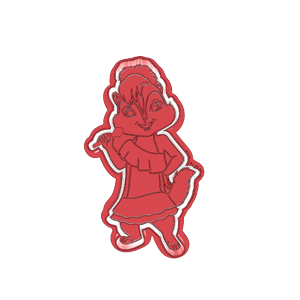 Dancing Chipmunk Girl Cookie Cutter