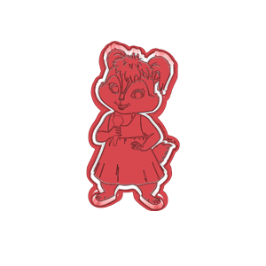 Sweet Chipmunk Girl Cookie Cutter