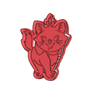 Happy Kitten with Bow Cookie Cutter