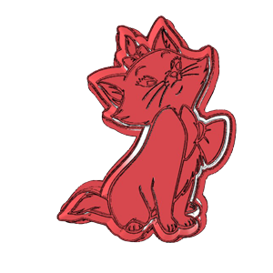 Elegant Sitting Cat Cookie Cutter