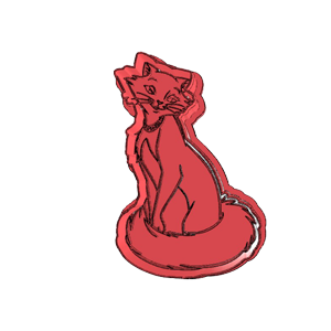 Elegant Long Tail Cat Cookie Cutter