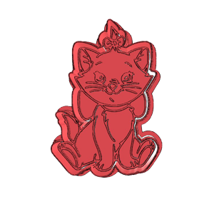 Cute Sitting Kitten Cookie Cutter