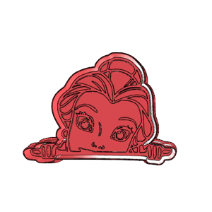 Belle Peeking Cookie Cutter