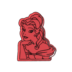 Belle Pondering Cookie Cutter