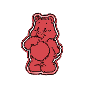Tenderheart Bear Standing Cookie Cutter