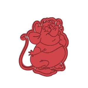 Gus Mouse Sitting Cookie Cutter