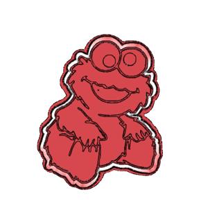 Cookie Monster Sitting Cookie Cutter