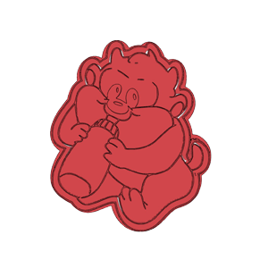 Baby Taz with Bottle Cookie Cutter