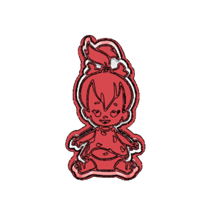 Pebbles Sitting Cookie Cutter