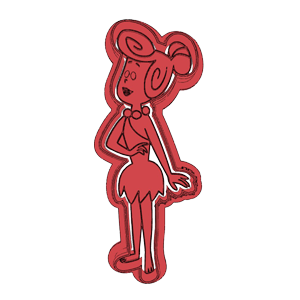 Wilma Flintstone Side View Cookie Cutter
