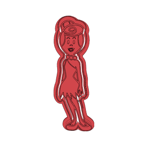 Wilma Flintstone Front View Cookie Cutter