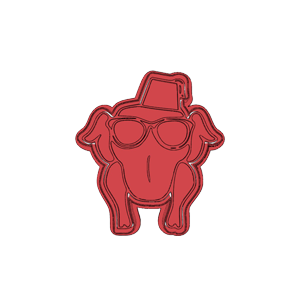 Thanksgiving Turkey with Hat Cookie Cutter