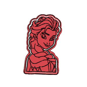 Elsa Side Profile Cookie Cutter