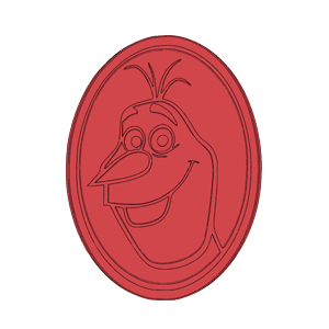 Olaf Face Oval Cookie Cutter