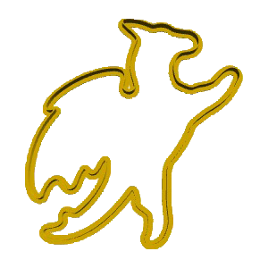 Standing Dragon Outline Cookie Cutter