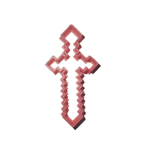 Minecraft Diamond Sword Cookie Cutter