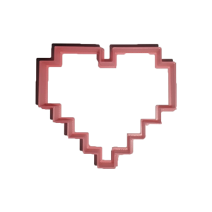 Minecraft Pixel Heart Cookie Cutter