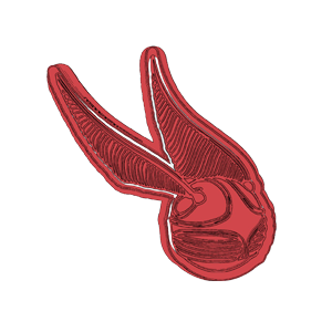 Golden Snitch Wings Detailed Cookie Cutter