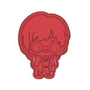 Harry Potter Chibi Glasses Cookie Cutter