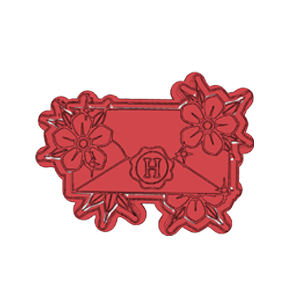 Floral Hogwarts Letter Cookie Cutter