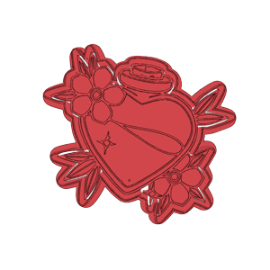 Floral Potion Bottle Cookie Cutter