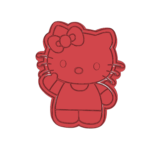 Hello Kitty Full Body Detailed Cookie Cutter