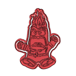 Anger Flames Cookie Cutter