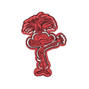 Troll Hair Character Cookie Cutter