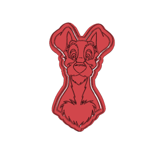 Tramp Face Front View Cookie Cutter