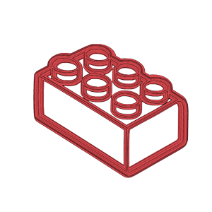 6-Stud Building Brick Block Cookie Cutter