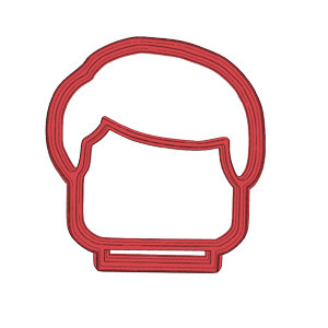 Side Sweep Hair Brick Character Cookie Cutter