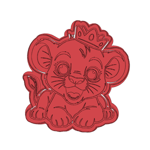 Baby Simba with Crown Cookie Cutter