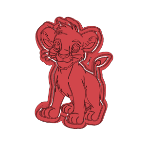 Young Simba Standing Cookie Cutter