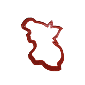 Ariel Side Profile Outline Cookie Cutter