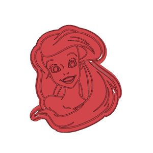 Ariel Face Cookie Cutter