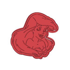 Ariel Smiling Portrait Cookie Cutter