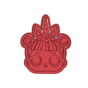 LOL Doll Unicorn Crown Cookie Cutter