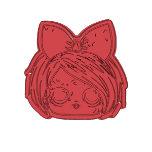 LOL Doll Bow Hairstyle Cookie Cutter