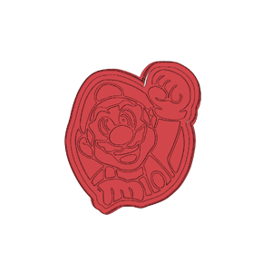Mario Face in Frame Cookie Cutter