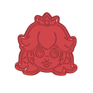 Princess Peach Face Cookie Cutter