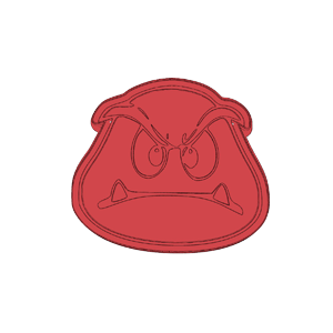 Goomba Face Cookie Cutter