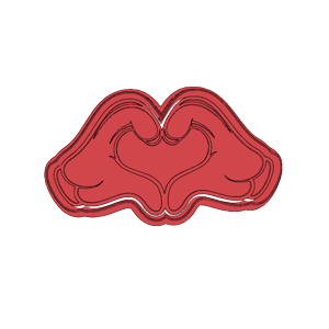 Mickey Heart Hands Cookie Cutter