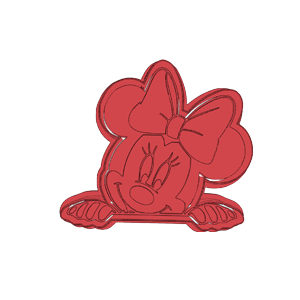 Minnie Mouse Peeking Cookie Cutter