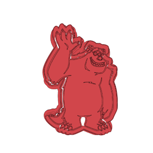 Sulley Waving Cookie Cutter