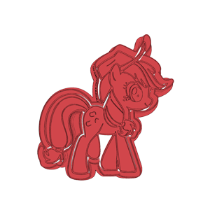Winged Pony Side Cookie Cutter