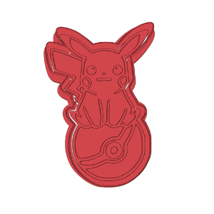 Pikachu on Poke Ball Cookie Cutter