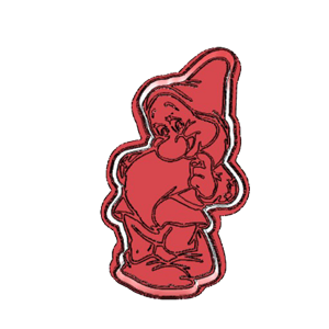 Sneezy Dwarf Standing Cookie Cutter